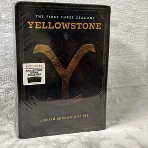 Yellowstone Seasons 1-3 DVD Limited Edition Gift Set New W/ Collectible Coasters